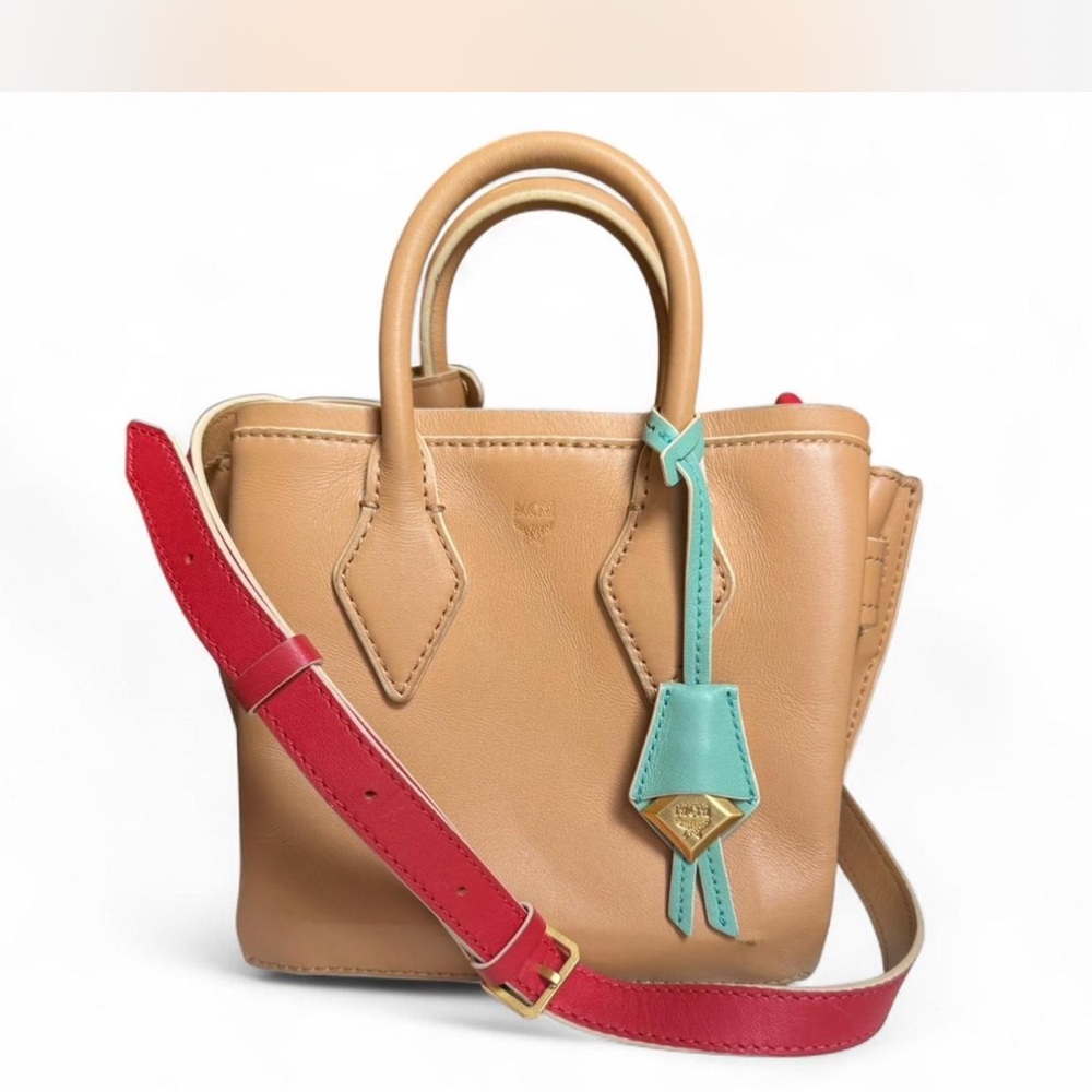 NWOT MCM Neo Milla Biscuit Spanish Leather Tote Shoulder Crossbody Bag